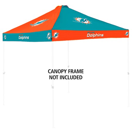 Logo Brands Miami Dolphins Checkerboard Canopy Top 617-45C-1A
